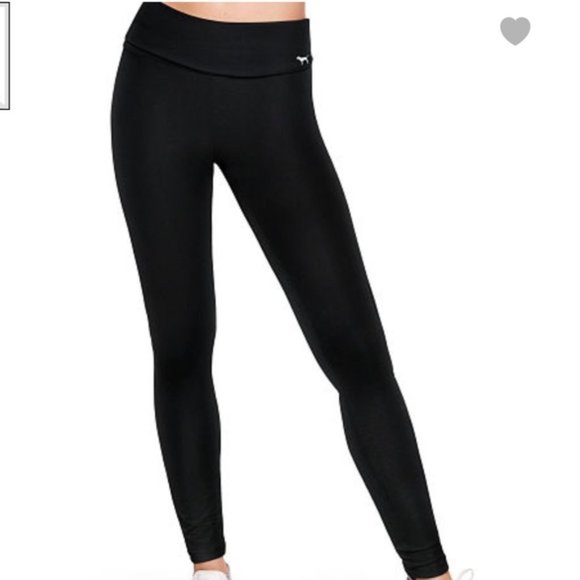 PINK Victoria's Secret Pants - PINK Victoria's Secret Black Full Length Leggings Women's Size Small